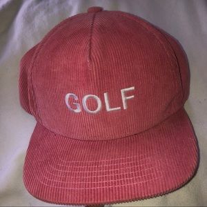 GOLFWANG Pink corduroy cap